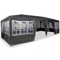 Feesttent met 12 zijwanden Antraciet 8x4 m PE - thumbnail