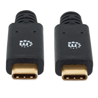 Manhattan USB-kabel USB 3.2 Gen1 (USB 3.0 / USB 3.1 Gen1) USB-C stekker 2.00 m Zwart 354905