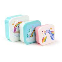 Set 3 Lunch Box S/M/L- Betoverende Regenboog Eenhoorn - thumbnail