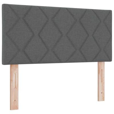 Boxspring Bed met Matras & LED Donkergrijs 120x190 cm Stof