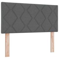 Boxspring Bed met Matras & LED Donkergrijs 120x190 cm Stof - thumbnail