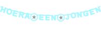 Letterslinger ''Hoera een jongen'' blauw - thumbnail
