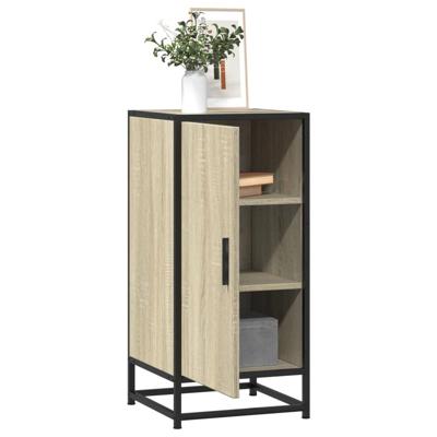 Dressoir 35,5x35x76 cm bewerkt hout en metaal sonoma eikenkleur