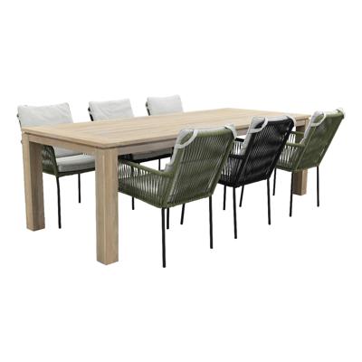 Teresa 4x Green 2x black/Rome grey 240 cm. tuinset - 7-delig