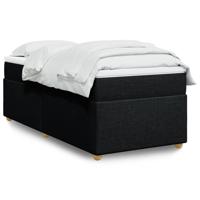Boxspring met matras stof zwart 140x200 cm - thumbnail