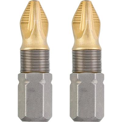 Titaan bits 25 mm pozidrive PZ 1 2 st. kaart Eurofix - Eurofix Titaan bits 25 mm pozidrive PZ 1 2 st. kaart Eurofix - Eurofix