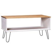 vidaXL Salontafel New York Range grenenhout wit en lichthoutkleurig - thumbnail