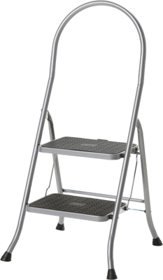 Altrex cromato huishoudtrap 2-treeds met hoge beugel silver - 500950 Altrex cromato huishoudtrap 2-treeds met hoge beugel silver - 500950