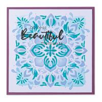 Sizzix • layered stencils mosaic flowers 4stuks - thumbnail
