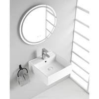 Wiesbaden Larx Opzetwastafel - 38.5x38.5x13cm - Keramiek - Glans Wit - thumbnail