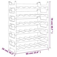 Wijnrek voor 36 flessen stapelbaar PP - thumbnail