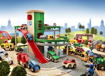 BRIO World - 33204 - Garagerail / route