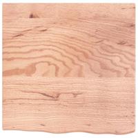 VidaXL Wastafelblad 60x60x(2-4) cm behandeld massief hout lichtbruin - thumbnail