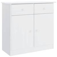 Dressoir ALTA 77x35x73 cm massief grenenhout wit - thumbnail