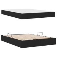 Opbergbed met matras met matras Zwart 140 x 190 cm Polyester - thumbnail