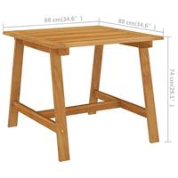 Tuintafel 88x88x74 cm massief acaciahout - thumbnail