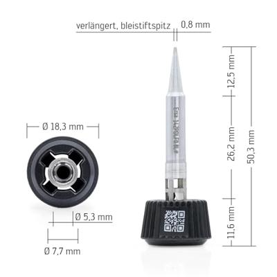 Ersa 0142PDLF08L/SB Soldeerpunt Potloodvorm Grootte soldeerpunt 0.80 mm Inhoud: 1 stuk(s) Ersa 0142PDLF08L/SB Soldeerpunt Potloodvorm Grootte soldeerpunt 0.80 mm Inhoud: 1 stuk(s)