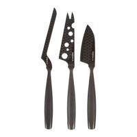 Boska Kaasmessenset Monaco+ Zwart - met lederen hoes - thumbnail