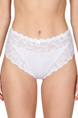 J&C dames tailleslip met kant - microfiber - Kanten vrouwen onderbroek - Elastisch