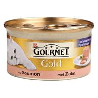 Gourmet Gold Mousse met zalm kattenvoer (85 g) 2 trays (48 x 85 g) - thumbnail