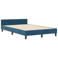 Bedframe met hoofdeinde Donkerblauw 120 x 200 cm Fluweel - thumbnail