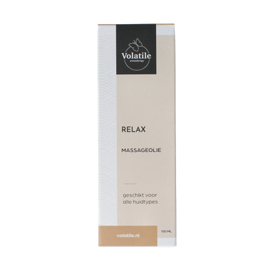 Massageolie relax glas met pomp 100 Milliliter