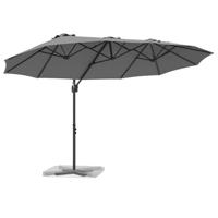 Tuin Cantilever Parasol met slot Antraciet 372 x 198 x 253 cm - thumbnail