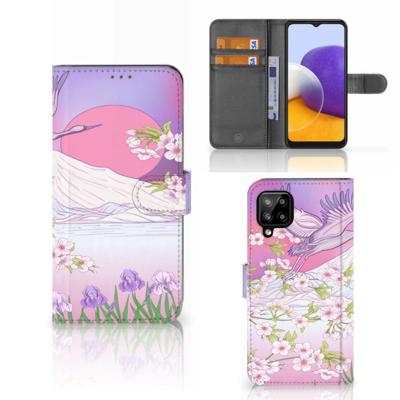 Samsung Galaxy A22 4G | M22 | Telefoonhoesje | Met pasjeshouder | Bird Flying Samsung Galaxy A22 4G | M22 | Telefoonhoesje | Met pasjeshouder | Bird Flying