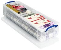 Really Useful Box opbergdoos 22 liter met 2 dividers, transparant - thumbnail