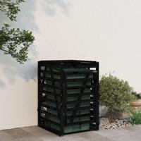 VidaXL Containerberging 84x90x128,5 cm massief grenenhout zwart - thumbnail