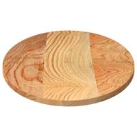 Tafelblad 100x50x2 cm ovaal massief eikenhout lichtbruin - thumbnail