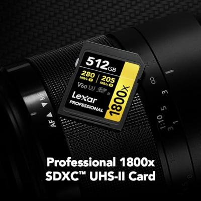 Lexar SDXC Professional 512GB BL 1800x UHS-II V60 gold