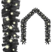 VidaXL Kerstslinger met led-lampjes 10 m zwart - thumbnail