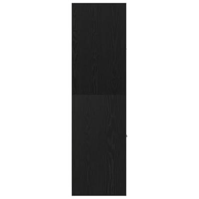Apothekerskast 30x41x144,5 cm bewerkt hout zwart eikenkleurig