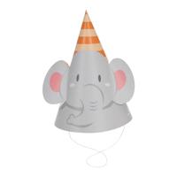 Feesthoedje Jungledieren met Oren, 6st. - thumbnail