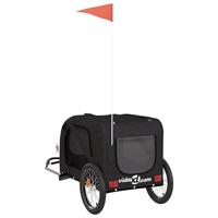 Hondenfietstrailer oxford stof en ijzer zwart - thumbnail