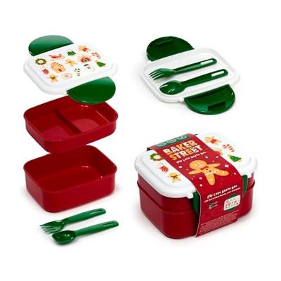 Kerstmis Baker Street Gingerbread Clip Bento Box Lunchtrommel