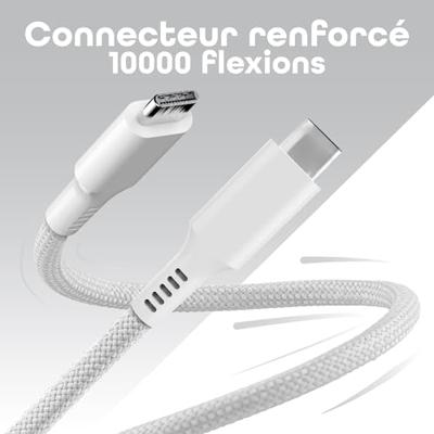 T'nB - Magnetische USB C naar USB C-kabel, snel opladen 60 W, magnetische nylon mantel en knoopbescherming, lengte 1,5 m, compatibel met Apple iPhone 15/15 Pro / 15 Pro Max / 16/16 Pro / 16 Pro Max -