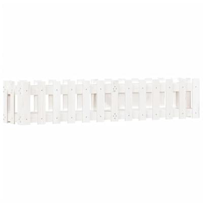 VidaXL Plantenbak verhoogd hekontwerp 150x30x30 cm grenenhout wit