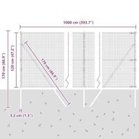 VidaXL Afrasteringspaal groen 10 x 1,2 m (25 x 25 mm gaas) - thumbnail