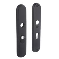 SKG3 -veiligheid-schilden doorgaand profielcilindergat 55mm met kerntrek beveiliging zwart/rvs - thumbnail