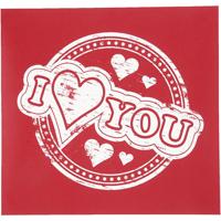 Screen stencil, I love you, vel 20x22 cm, 1 vel - thumbnail