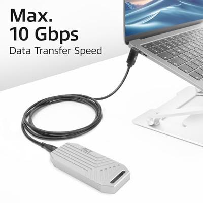 ACT USB 3.0 10Gbps 60W USB Type-C - USB Type-C (haaks verticaal) 2m