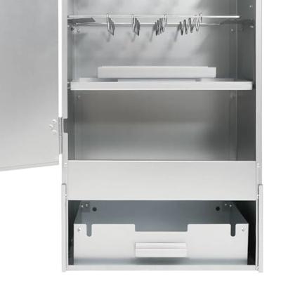 VidaXL Bbq-rookoven met tafel gegalvaniseerd staal