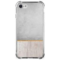 iPhone SE 2022/2020 | iPhone 8/7 Stevig Telefoonhoesje Wood Concrete - thumbnail