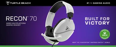 Gamingheadset voor meerdere platforms - TURTLE BEACH - Recon 70X - Wit