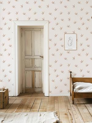 Vliesbehang De zwaluwen LILIPINSO rozen