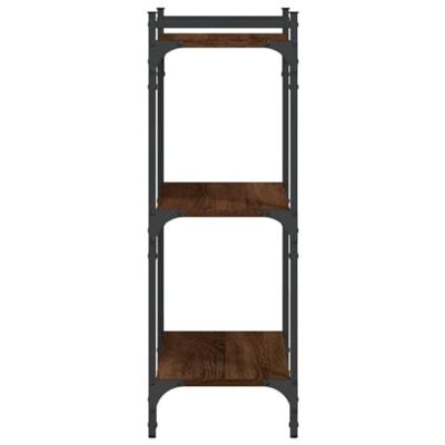 Boekenkast 3-laags 60x30x86 cm bewerkt hout bruineikenkleurig