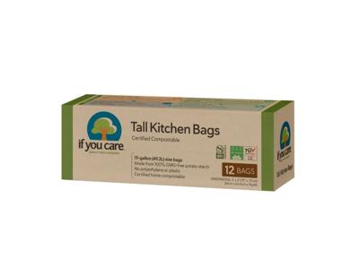 If You Care Afval zakken - 49l - recycled met trekband