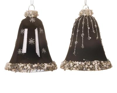Ornament gls klok d6.5h8cm zwart a2 2st KSD - Ksd Ornament gls klok d6.5h8cm zwart a2 2st KSD - Ksd